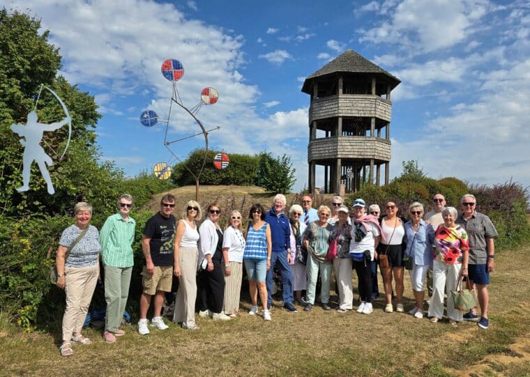 A group of Edwards' holiday customers on holiday in Crecy